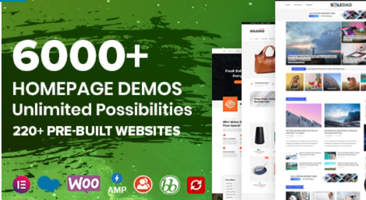 Featured image: Soledad WordPress Theme dashboard preview