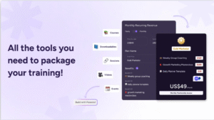 “Dashboard view of Forento online course and digital product platform.”