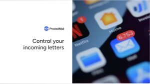 ProxiedMail dashboard showing proxy email management and security settings for blocking spam, protecting privacy, and managing custom domain emails.