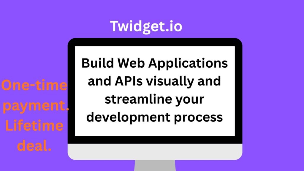 “Twidget.io visual platform for building web applications and APIs without coding, featuring drag-and-drop workflows, database management, and one-click deployment.”