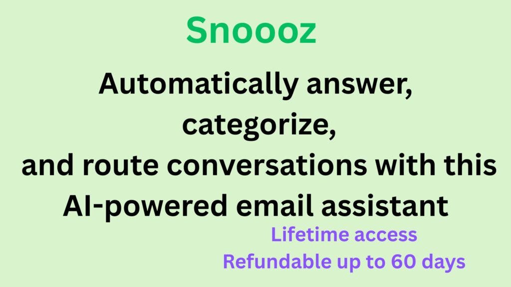 Snoooz AI email assistant automating inbox management and replies