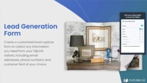 “FlipLink.me online flipbook viewer showing a converted PDF with page-flip animation and branding controls.”