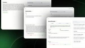 Triplo AI interface showing an AI assistant working on any app and device.