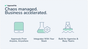 ApproveThis interface showing a simple approval request with options to approve, reject, or comment, tracking all decisions in real time.