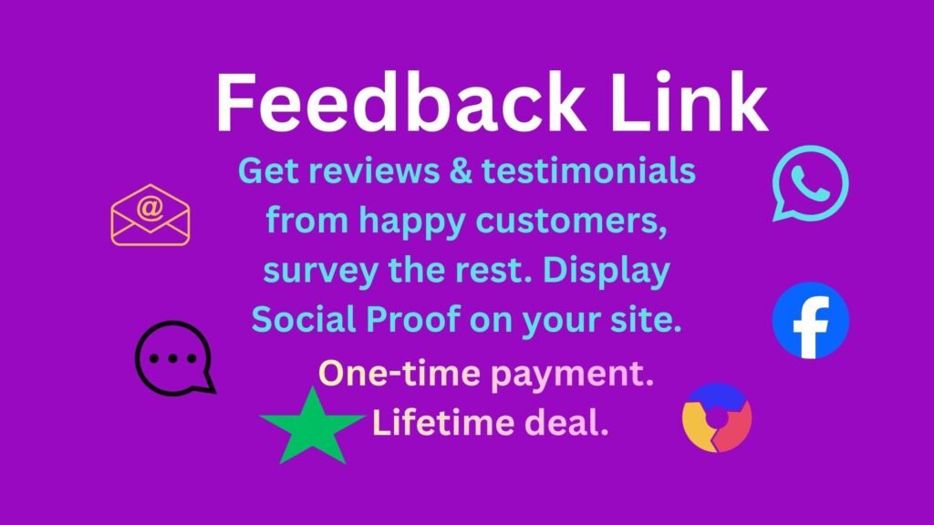 Feedback Link dashboard showing customer feedback flow