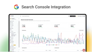 Dashboard view of Screpy showing SEO scores, performance metrics, uptime monitoring, and keyword tracking features in one interface.