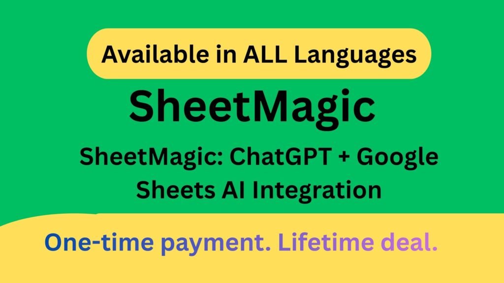 SheetMagic showing ChatGPT generating bulk AI content inside Google Sheets automatically.