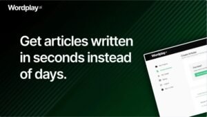 Wordplay AI writer creating a 2,000+ word article