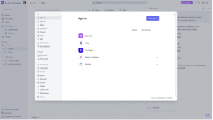 Dart Plan project workspace showing tasks, timelines, and AI agent suggestions on a clean, intuitive planning dashboard.