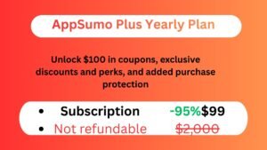 AppSumo Plus yearly plan with $100 coupons and exclusive deals