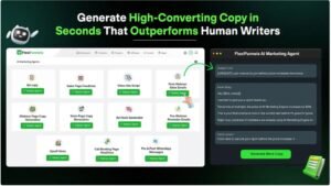 AI-powered funnel builder creating landing pages, sales funnels, and online courses from one prompt using FlexiFunnels