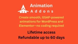Animation Addons Elementor plugin showing smooth GSAP animations