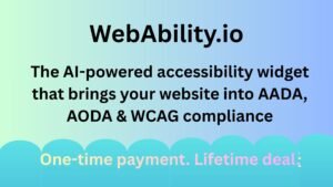 WebAbility.io accessibility widget on a website interface