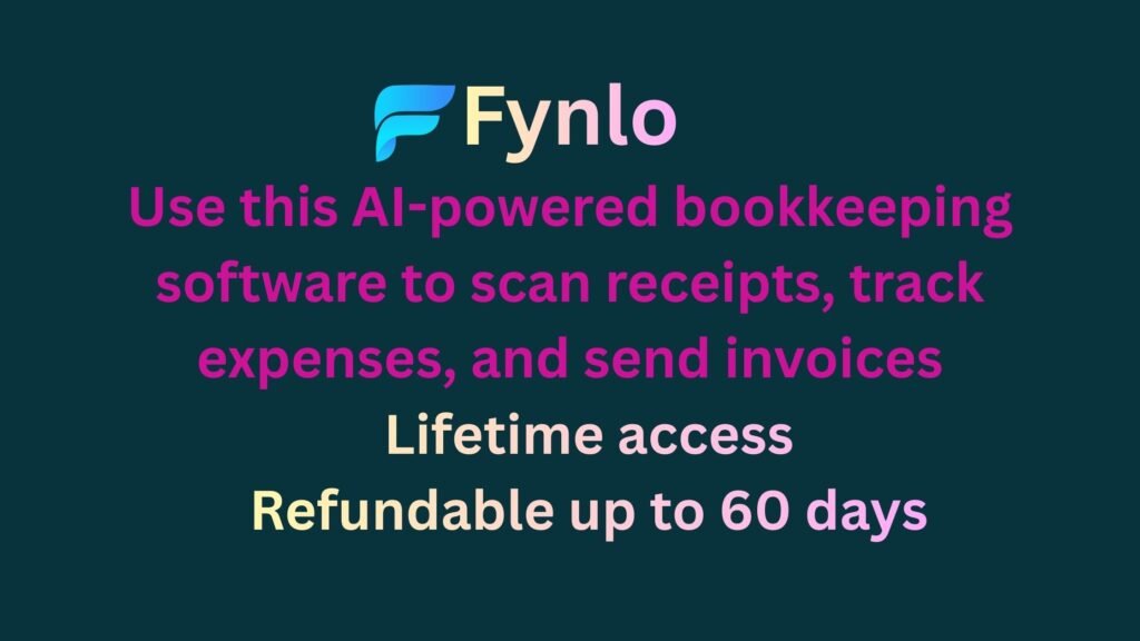 Fynlo AI bookkeeping dashboard for receipt scanning, expense tracking, and invoicing