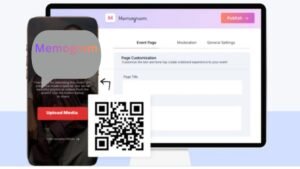 Memogram app collecting guest photos and videos at events using a simple QR code.