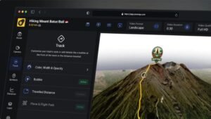 Animated map showing a route moving between locations using AvoMap