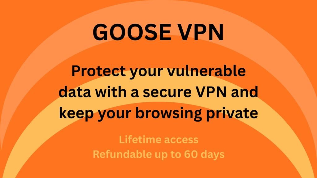 GOOSE VPN app protecting user data and private browsing on multiple devices