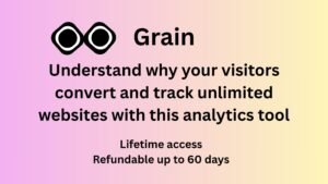 Grain analytics dashboard showing user behavior and conversions