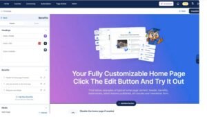OnlineCourseHost.com platform dashboard showing AI course creation, hosting tools, and branded online course website builder.