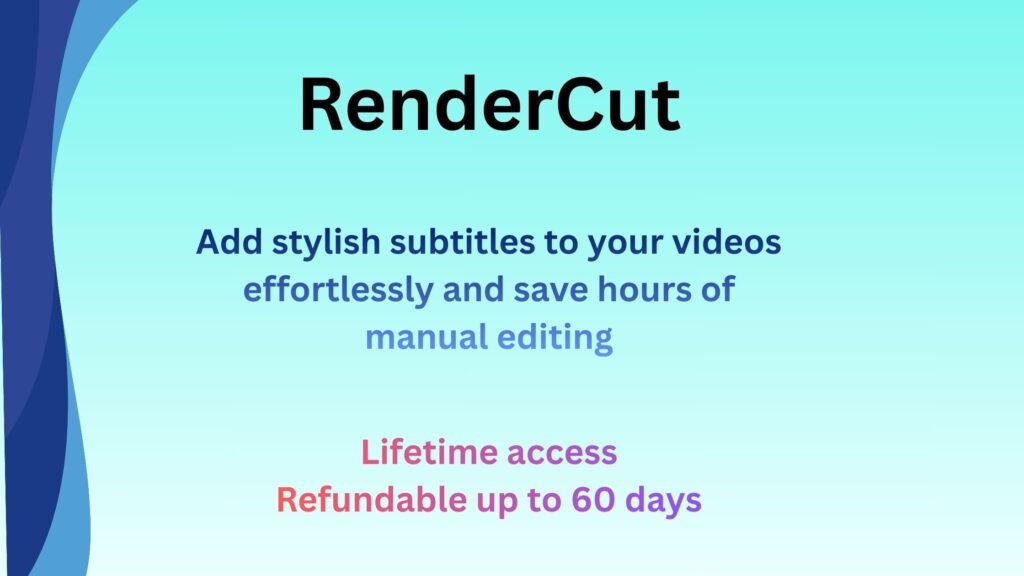 Video with clean, stylish subtitles created using RenderCut.