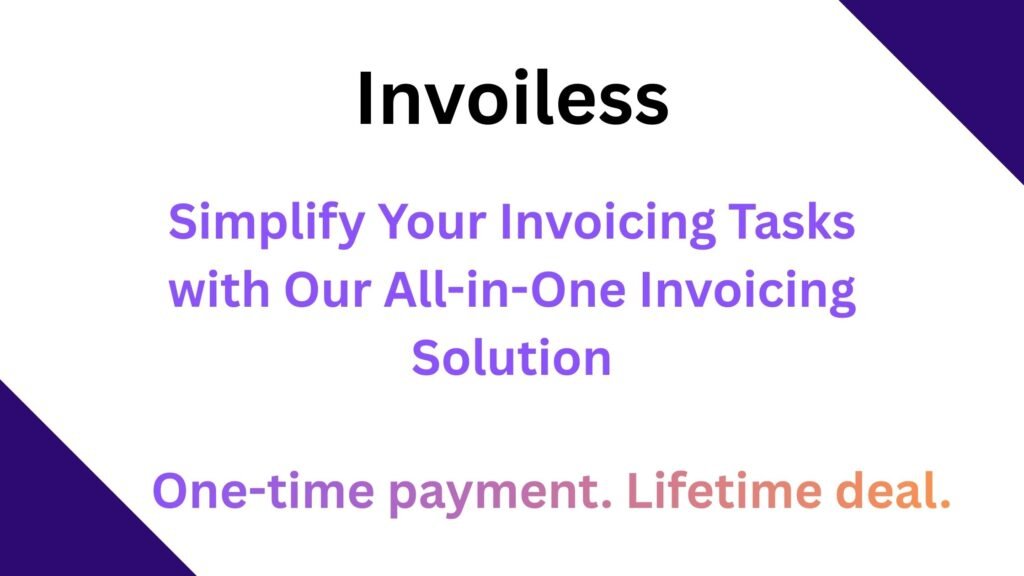 Screenshot of Invoiless dashboard showing client invoices and payment tracking.