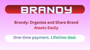 Brandy brand asset management dashboard organizing logos, fonts, colors, and marketing files in a searchable brand library for teams.