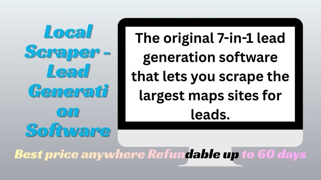 Screenshot of Local Scraper dashboard showing lead scraping results