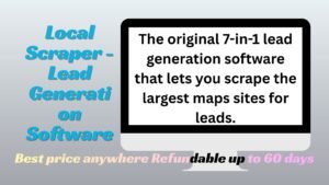 Screenshot of Local Scraper dashboard showing lead scraping results