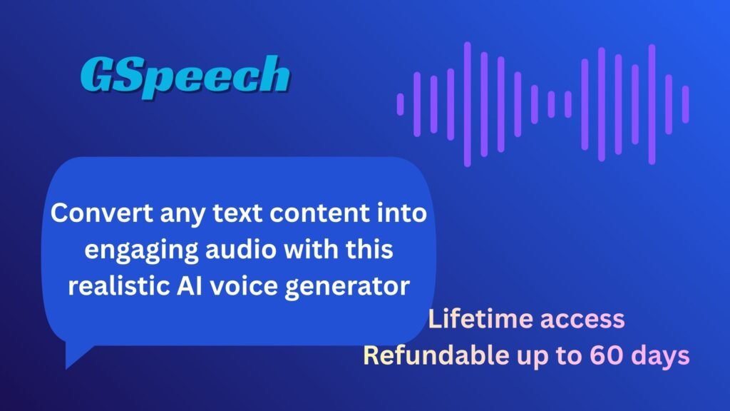 AI voice generator dashboard showing text-to-speech conversion interface with voice selection options and audio playback controls