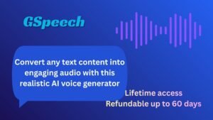 AI voice generator dashboard showing text-to-speech conversion interface with voice selection options and audio playback controls