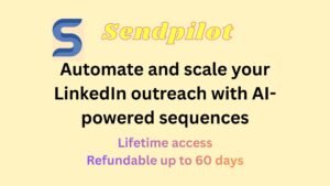 Dashboard of Sendpilot showing AI-powered LinkedIn outreach sequences, automated messages, and campaign performance analytics