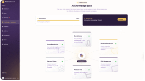 FeedGuardians dashboard showing AI moderation of social media comments and DMs with spam filtering and automated replies