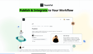 TeamPal dashboard showing no-code AI agents managing business workflows