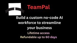 TeamPal dashboard showing no-code AI agents managing business workflows